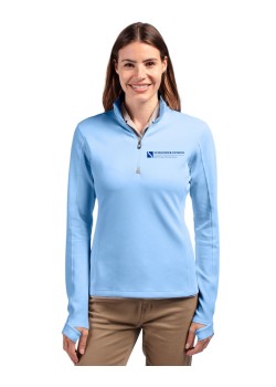 Cutter & Buck Traverse Recycled Smooth Stretch Womens Quarter Zip Pullover